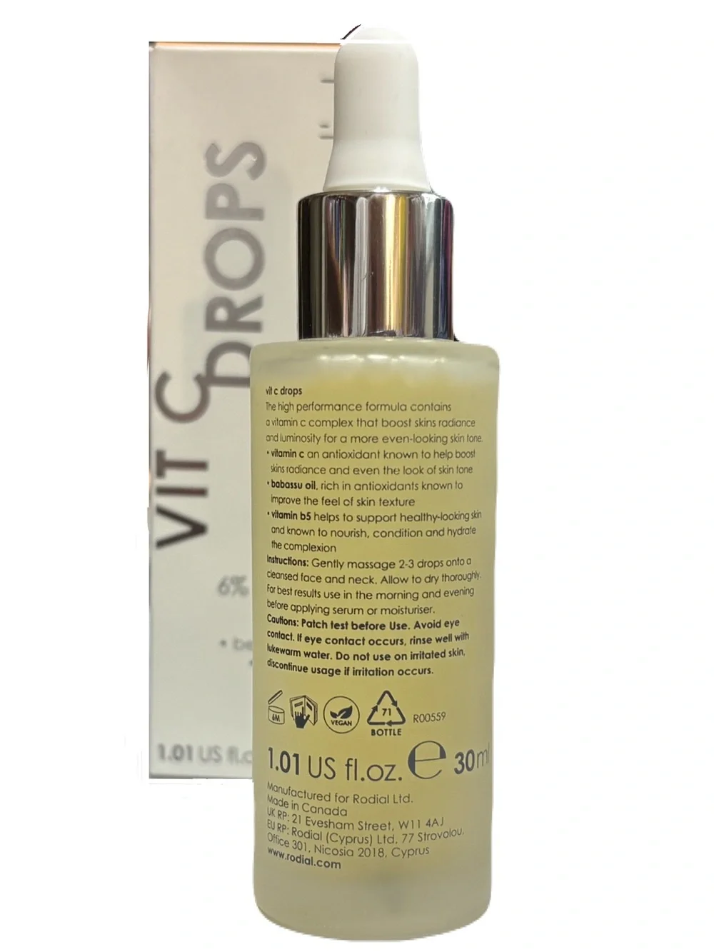 Rodial Vit C Booster Drops 6% vitamin c complex 1 oz/30 ml NIB